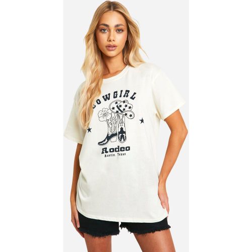T-Shirt Oversize À Slogan Cowgirl - M - boohoo - Modalova