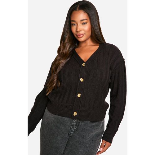 Grande Taille - Cardigan Boyfriend À Coutures Apparentes - 44 - boohoo - Modalova