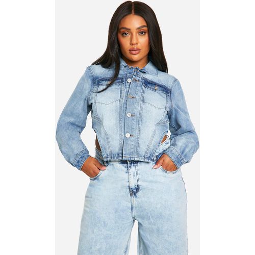 Grande Taille - Veste Corset En Jean - 46 - boohoo - Modalova