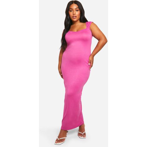 Grande Taille - Robe Longue Moulante À Manches Capées - 46 - boohoo - Modalova