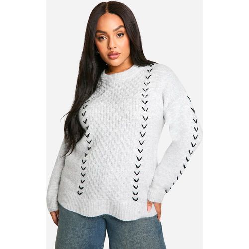 Grande Taille - Pull Oversize À Coutures Apparentes - 44-46 - boohoo - Modalova