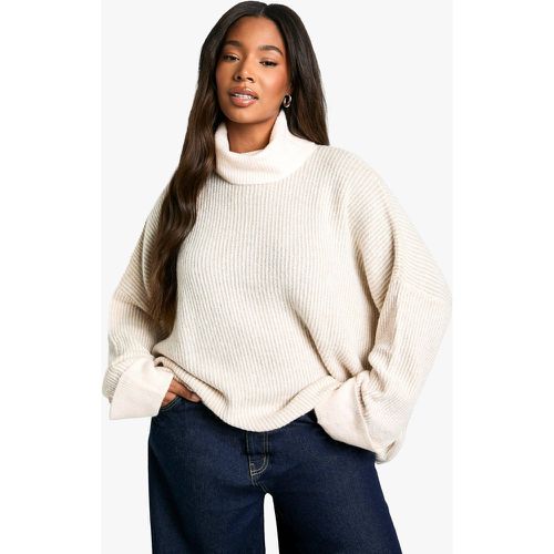 Grande Taille - Pull Long À Col Roulé Et Manches Chauve-Souris - 44-46 - boohoo - Modalova