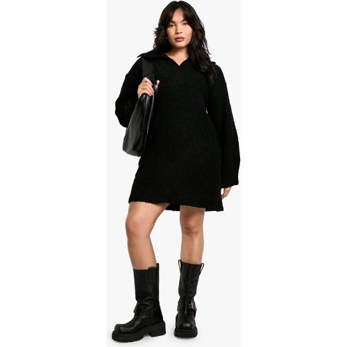 Grande Taille - Robe Courte Oversize En Polaire - 46 - boohoo - Modalova