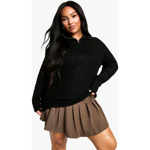 Grande Taille - Pull En Maille Douce À Col Montant - 44 - boohoo - Modalova