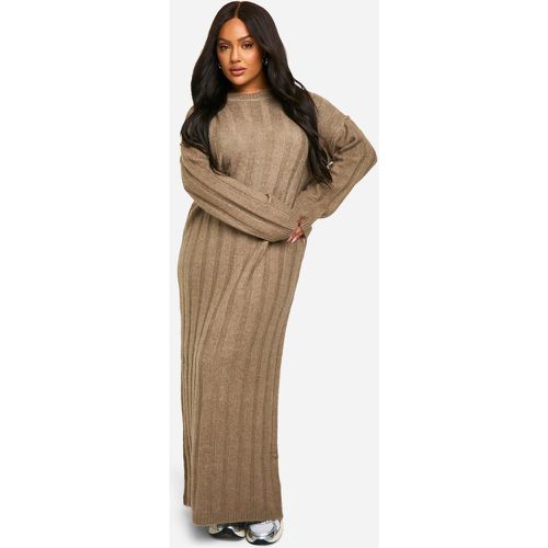 Grande Taille - Robe Longue Côtelée - 46 - boohoo - Modalova