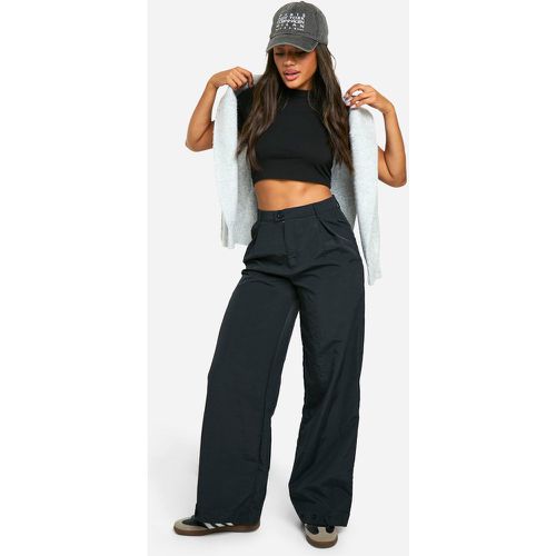 Pantalon Large En Nylon - 38 - boohoo - Modalova