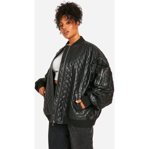 Grande Taille - Bomber Oversize Matelassé - 50 - boohoo - Modalova