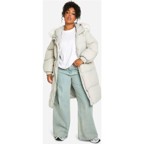 Grande Taille - Parka Matelassée En Fausse Fourrure - 44 - boohoo - Modalova