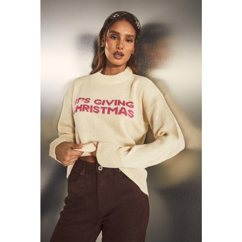 Pull Oversize À Slogan Its Giving Christmas - S - boohoo - Modalova