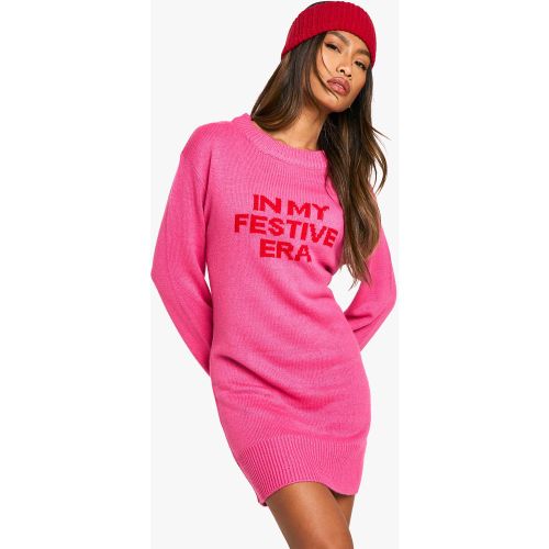 Robe Pull De Noël À Slogan In My Festive Era - M - boohoo - Modalova