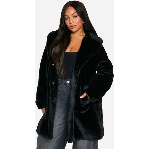 Grande Taille - Veste Longue En Fausse Fourrure - 50 - boohoo - Modalova