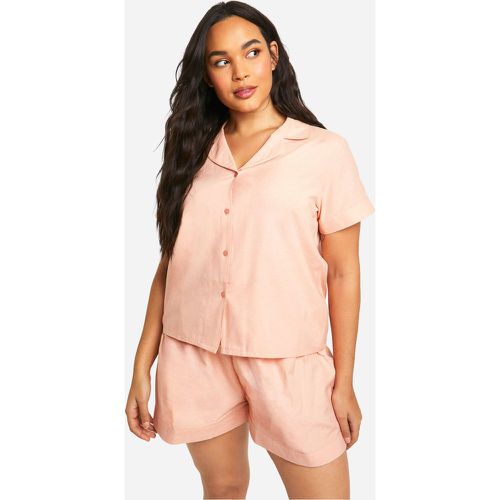 Grande Taille - Ensemble De Pyjama Avec Chemise À Manches Courtes Et Short - 46 - boohoo - Modalova