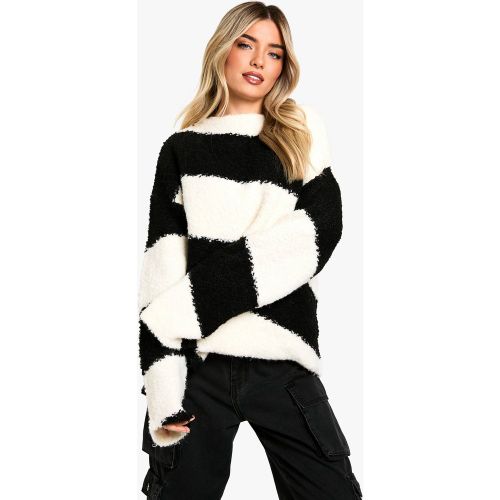 Pull En Polaire À Rayures - L - boohoo - Modalova