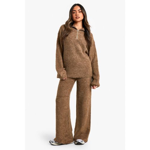 Ensemble Oversize Avec Pull À Col Zippé Et Pantalon Large - S - boohoo - Modalova