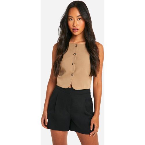 Gilet À Col Carré Sans Manches - 34 - boohoo - Modalova