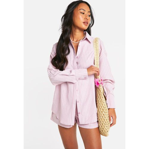 Chemise Oversize À Rayures - 38 - boohoo - Modalova