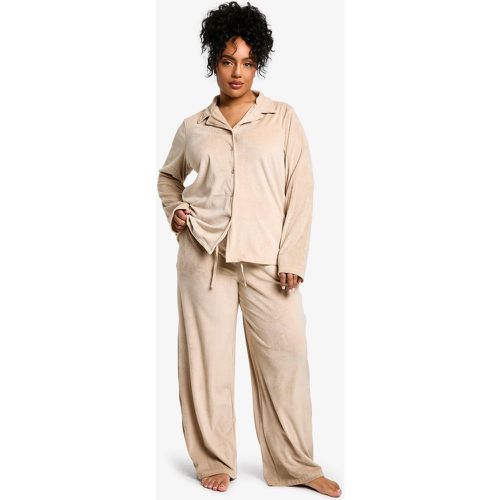 Grande Taille - Ensemble De Pyjama Côtelé - 46 - boohoo - Modalova