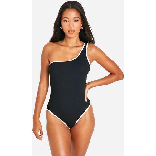 Maillot De Bain Asymétrique Côtelé - 34 - boohoo - Modalova