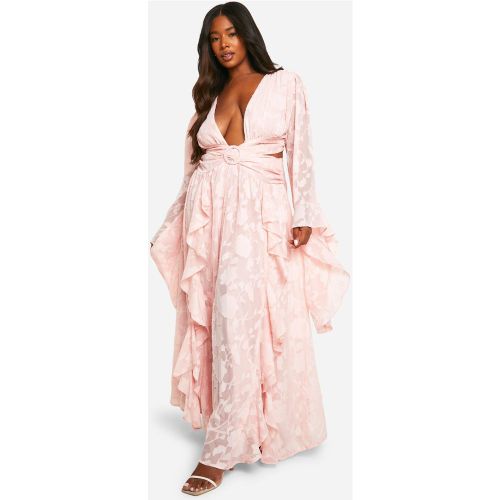 Grande Taille - Robe Longue Texturée À Découpes - 44 - boohoo - Modalova