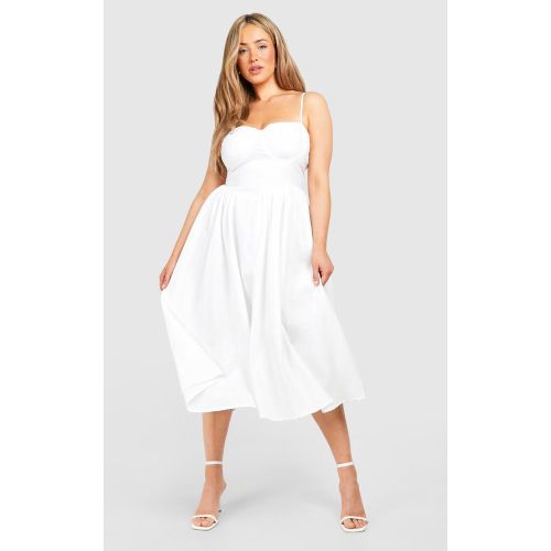 Grande Taille - Robe Champêtre Mi-Longue - 56 - boohoo - Modalova