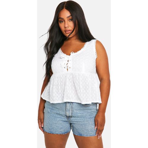 Grande Taille - Top Péplum Noué - 46 - boohoo - Modalova