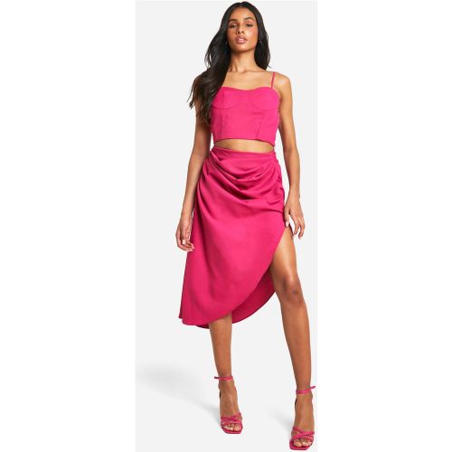 Tall" - Jupe Asymétrique Froncée - 38 - boohoo - Modalova