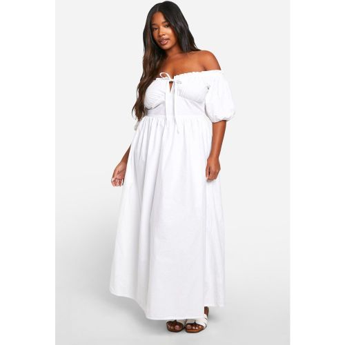 Grande Taille - Robe Mi-Longue À Manches Bouffantes - 44 - boohoo - Modalova