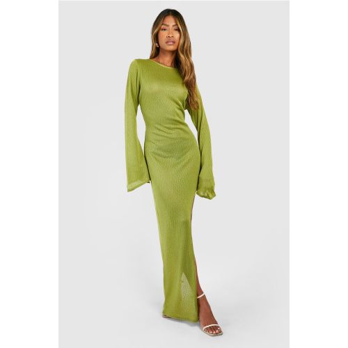 Robe Longue Fendue À Manches Évasées - 38 - boohoo - Modalova