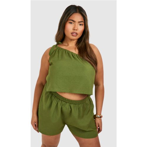 Grande Taille - Ensemble Avec Top Asymétrique Et Short - 44 - boohoo - Modalova