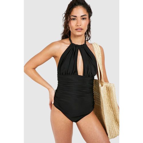 Petite" - Maillot De Bain Une Pièce Froncé - 38 - boohoo - Modalova