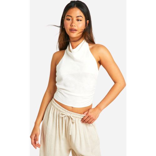 Top À Dos Nu - Blanc - 38, Blanc - boohoo - Modalova