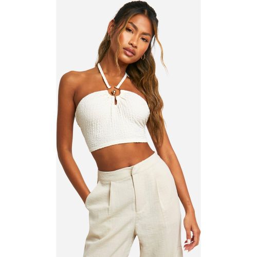 Crop Top Texturé Dos Nu À Dos Nu - 36 - boohoo - Modalova