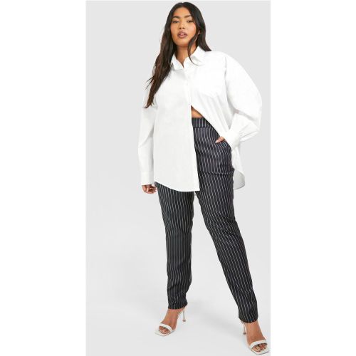 Grande Taille - Pantalon Habillé À Rayures Fines - 44 - boohoo - Modalova