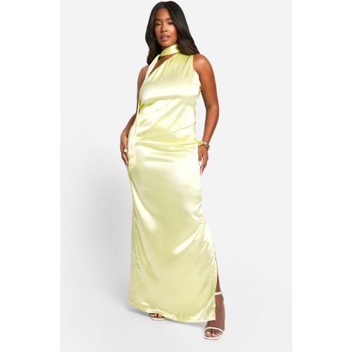 Grande Taille - Ensemble Satiné Avec Top Asymétrique Et Jupe Longue - 44 - boohoo - Modalova