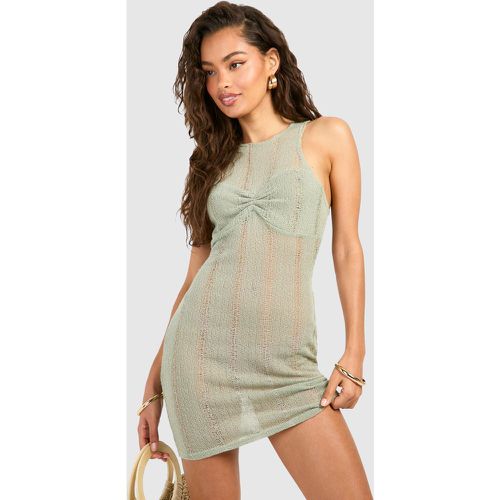 Robe Courte Froncée À Dos Nageur - 42 - boohoo - Modalova