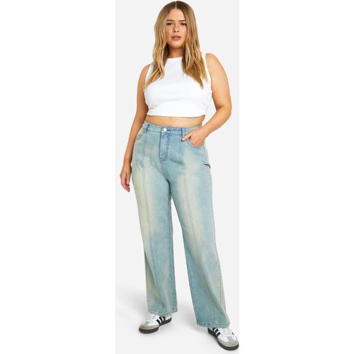 Grande Taille - Jean Bicolore - 50 - boohoo - Modalova