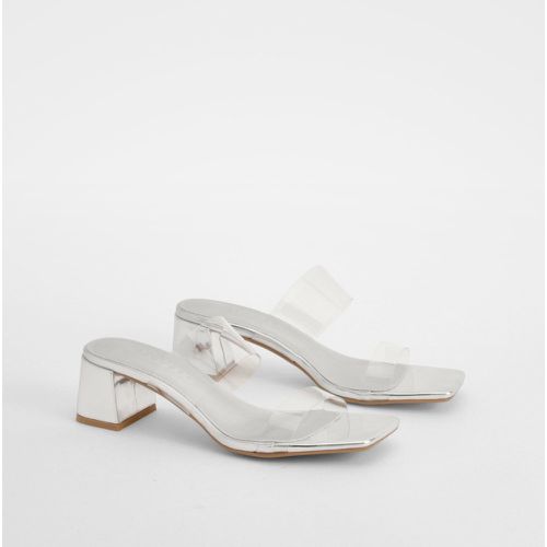 Mules Transparentes À Petit Talon - 38 - boohoo - Modalova