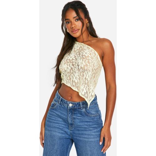 Top En Dentelle Asymétrique - 40 - boohoo - Modalova