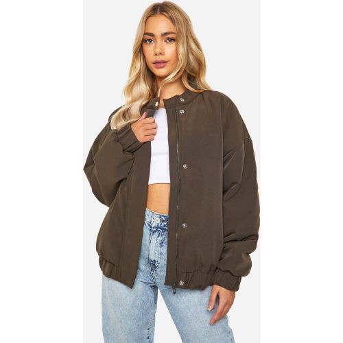 Bomber Oversize À Col Contrastant - 36 - boohoo - Modalova