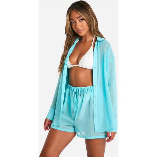 Chemise De Plage Boutonnée - M - boohoo - Modalova