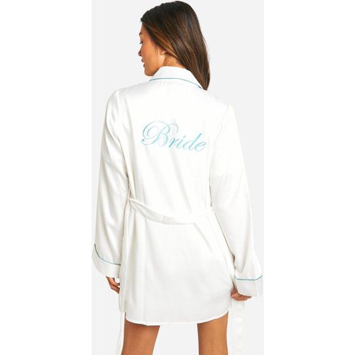 Robe De Chambre Courte Satinée - 38 - boohoo - Modalova