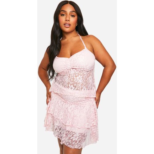 Grande Taille - Top À Dos Nu En Dentelle - 52 - boohoo - Modalova