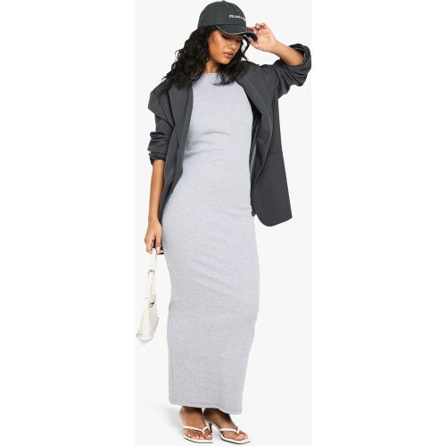 Robe Longue Côtelée À Dos Nageur - 36 - boohoo - Modalova