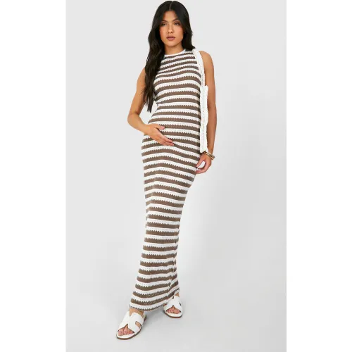Maternité - Robe De Plage De Grossesse Longue En Crochet - 38 - boohoo - Modalova