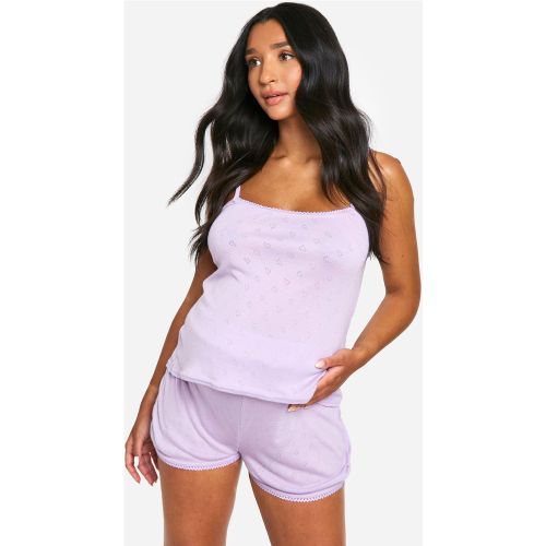 Maternité - Ensemble De Pyjama Avec Caraco À Dentelle Et Short - 36 - boohoo - Modalova