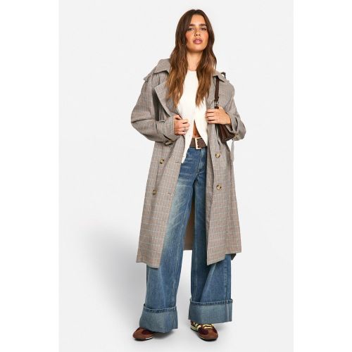 Trench À Carreaux - 38 - boohoo - Modalova