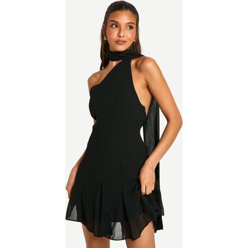 Robe Courte En Mousseline De Soie À Coutures Apparentes - 36 - boohoo - Modalova