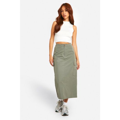 Jupe Longue Cargo En Nylon - 34 - boohoo - Modalova