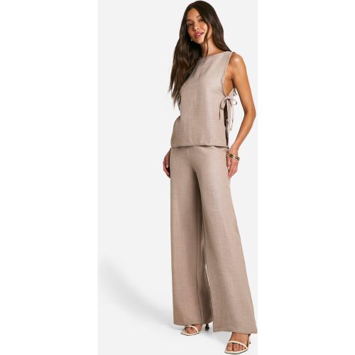 Ensemble Avec Top Noué Et Pantalon Large - 42 - boohoo - Modalova