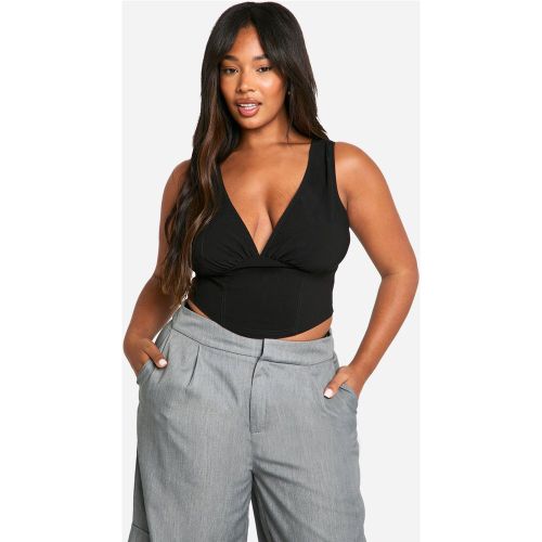 Grande Taille - Corset Stretch À Décolleté Plongeant - 44 - boohoo - Modalova